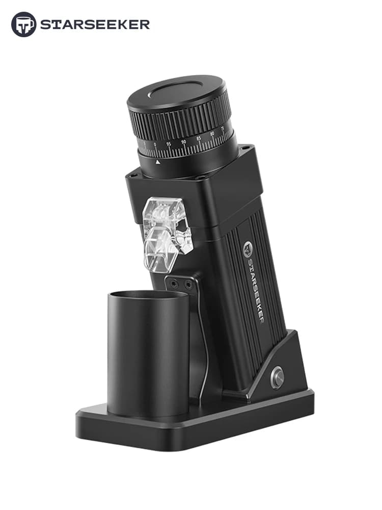 STARSEEKER E55Pro Electric Coffee Grinder 55MM Espresso Cone burr Stepless Fineness Adjustment Brew Bean Grinder Black White