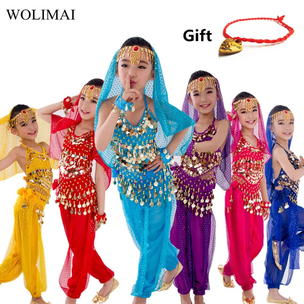 Kids Belly Dance Costumes Set Oriental Dance Girls