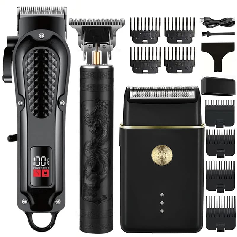 Professional Electric Hair Clipper,Rechargeable Hair Trimmer,Beard Trimmer,Men's Shaver,GW-9775,RQ-8018,T9,Kit1,Kit2,Kit3