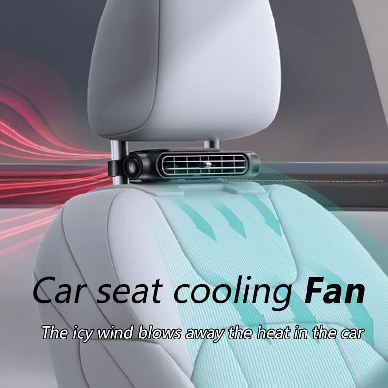 USB Car Seat Cooling Fan 3 Speed Settings Adjustab