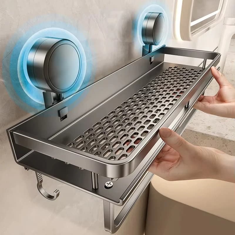 No Drill Suction Cup Suction Bathroom Rack Bathroo