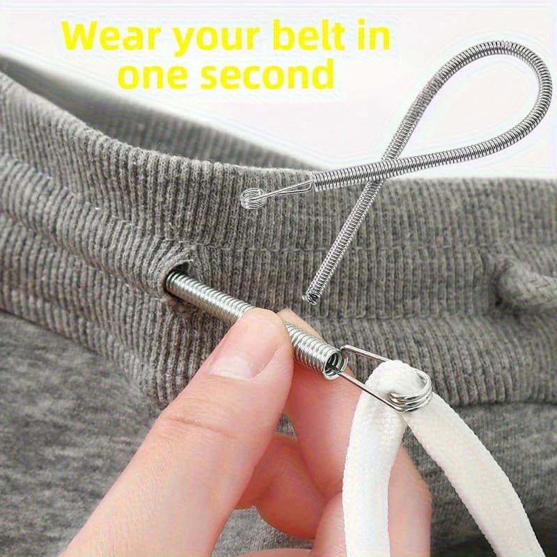 Bendable Spring Drawstring Threader Clip Pants Hoodies Elastic Band Lace Cord Flexible Drawstring Thread DIY Sewing Accessories
