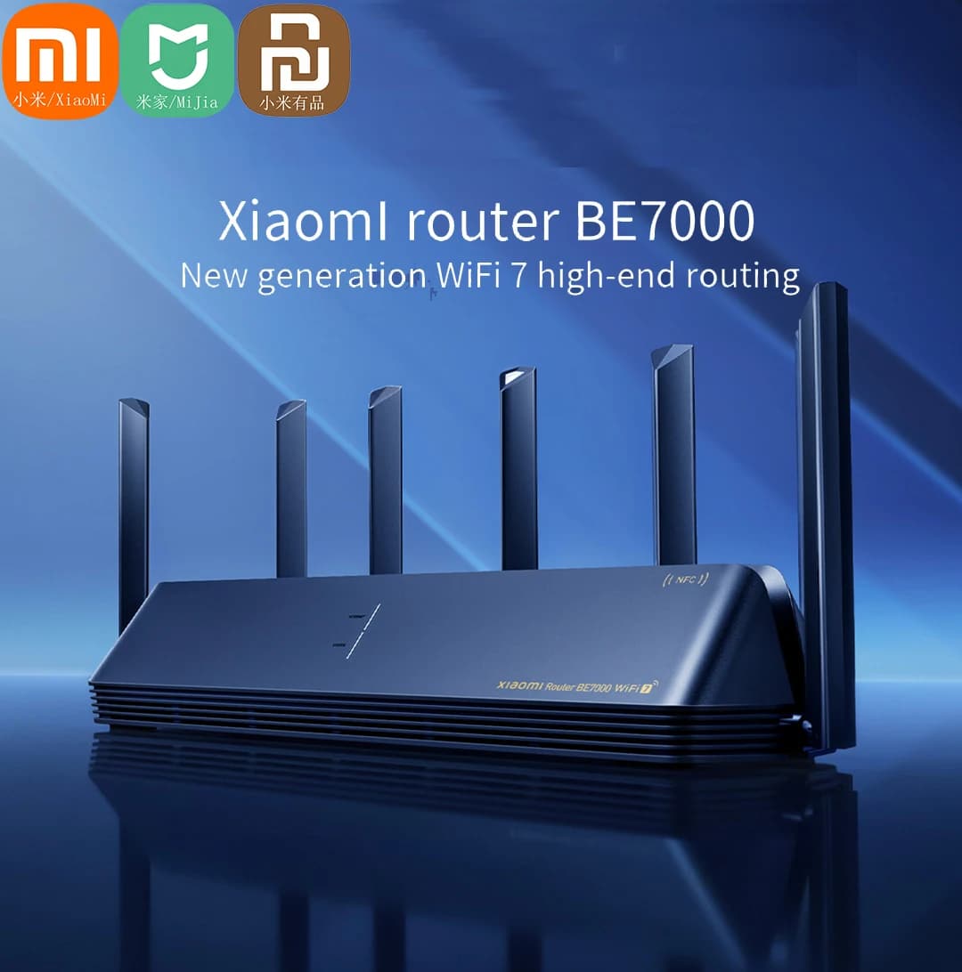 Xiaomi  Wireless Wifi 7 Router BE7000 Signal Booster Repeater Extend Gigabit Amplifier 160MHz 1GB Memory Tri-band Mesh Mi Route
