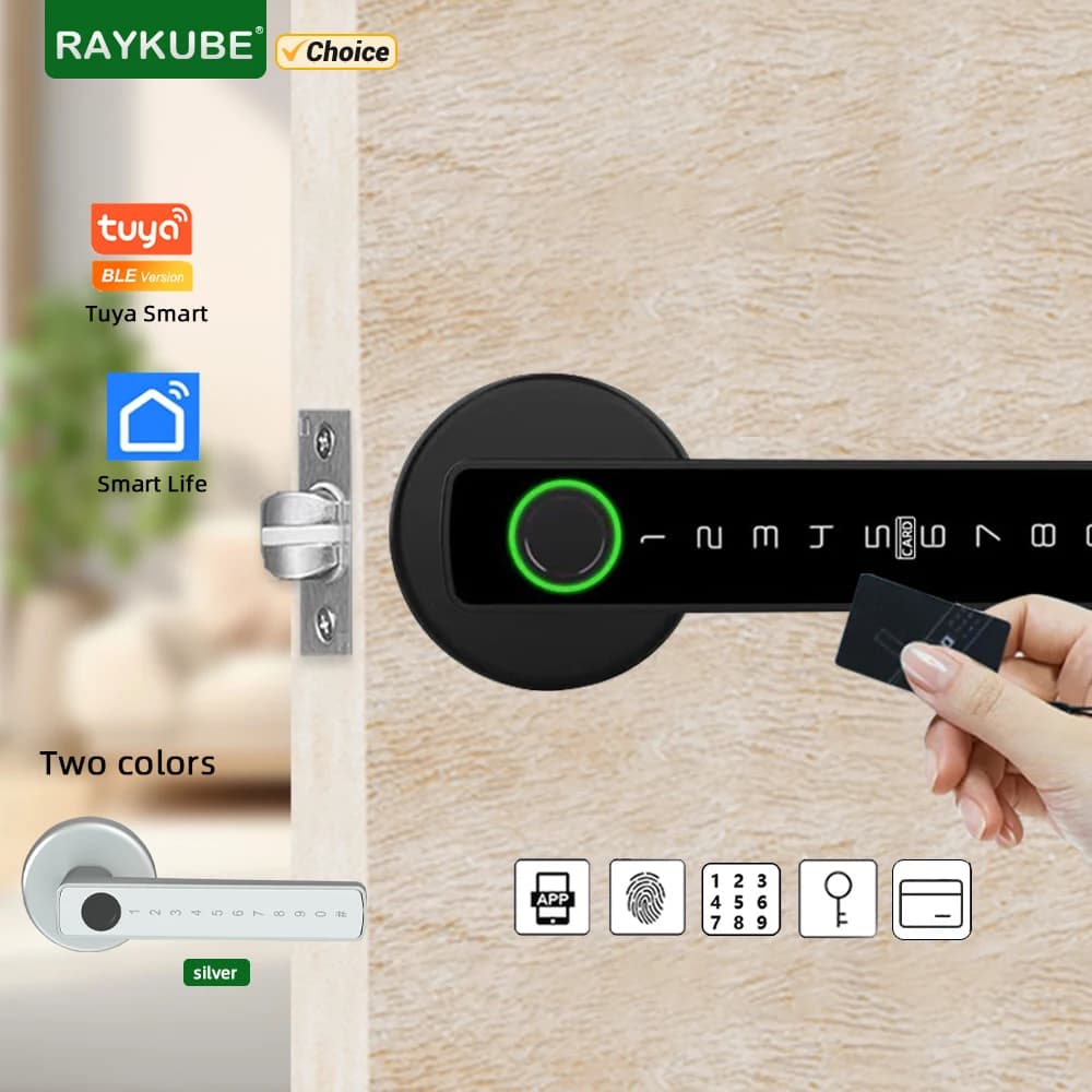 RAYKUBE M5 Tuya BLE Smart Fingerprint Door Lock Di