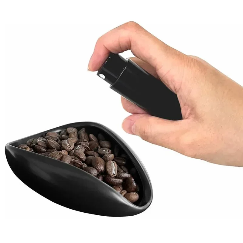 Coffee Bean Dosing Cup and Spoon Set, Ceramic Dosi