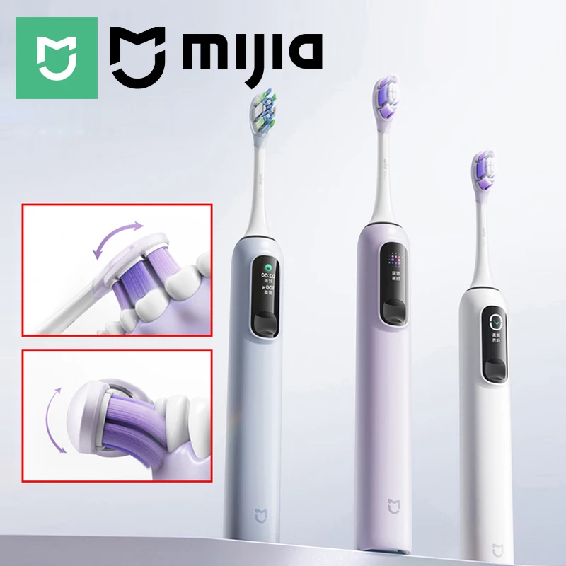 MIJIA Sonic Vibration Electric Toothbrush Pro,Smart 4 Modes, Long Battery Life, IPX8 Waterproof,LED Screen & Travel Lock