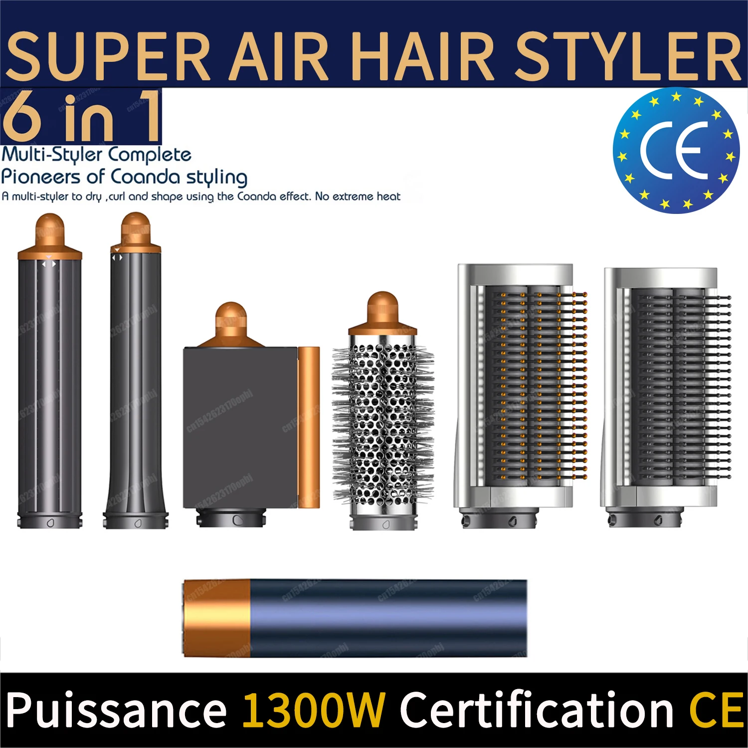 New Multil Hair Styler Auto Curling Dryer Wrap Hot/Cold Air Dryer 1300W Hair Straightener Curling Barrel Brush Salon Hair Dryer