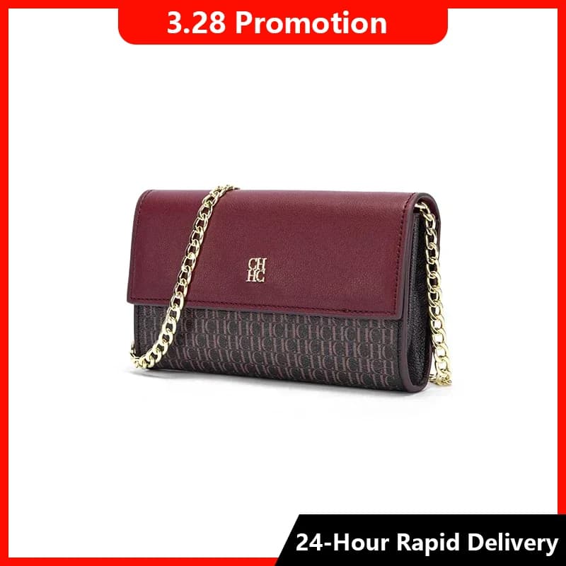 CH Exquisite Craftsmanship Women's Crossbody Bag Light Luxury Design Chain Bag Letter Elements Color Blocked Women's Chain Bag