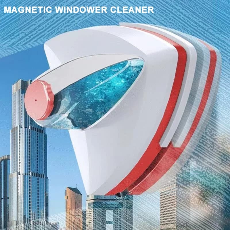 Magnetic Glass Window Cleaner Brush Double-layer Automatic Water Discharge Wiper Window Brush for Home Household Cleaning Tools