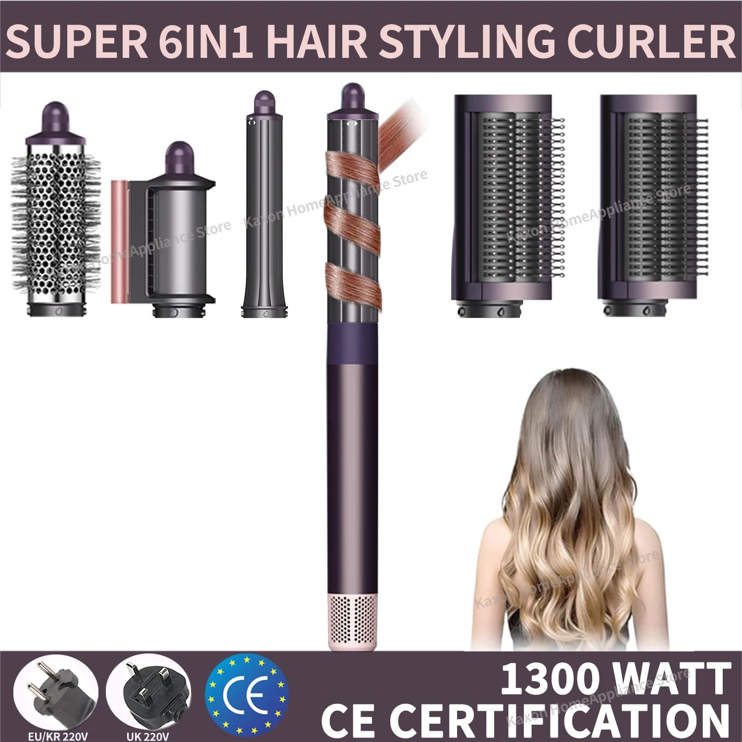 220V Hair Curler 6In1 Multi Hair Styler Curling Ir