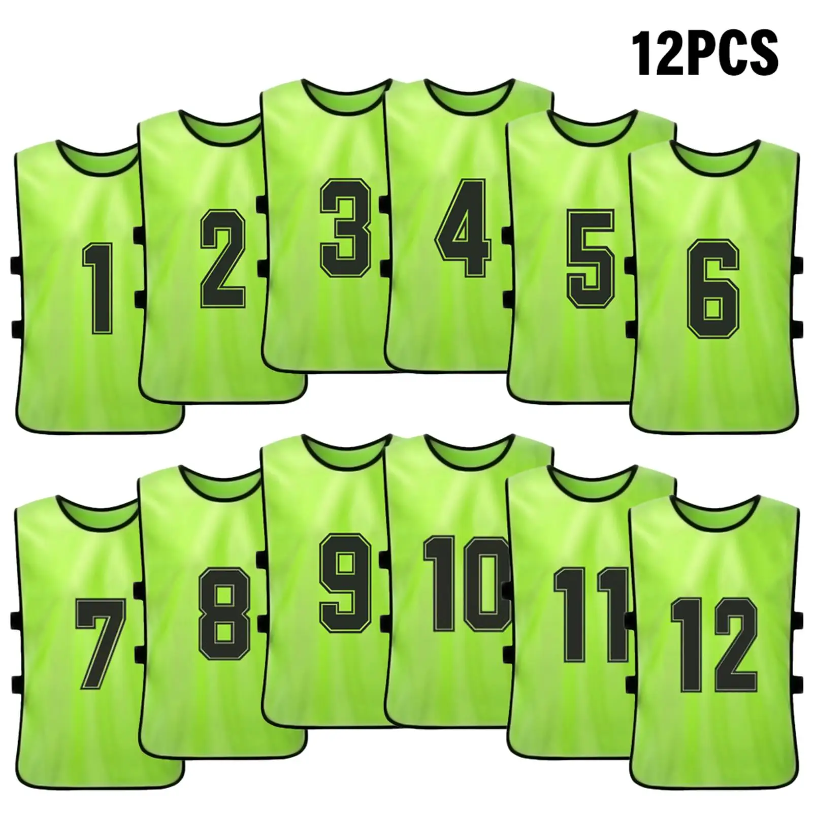 6/12PCS Kid's Football Pinnies Quick Dry Soccer Jersey Youth Sports Scrimmage Basketball Team Training Numbered Bibs Sports Vest