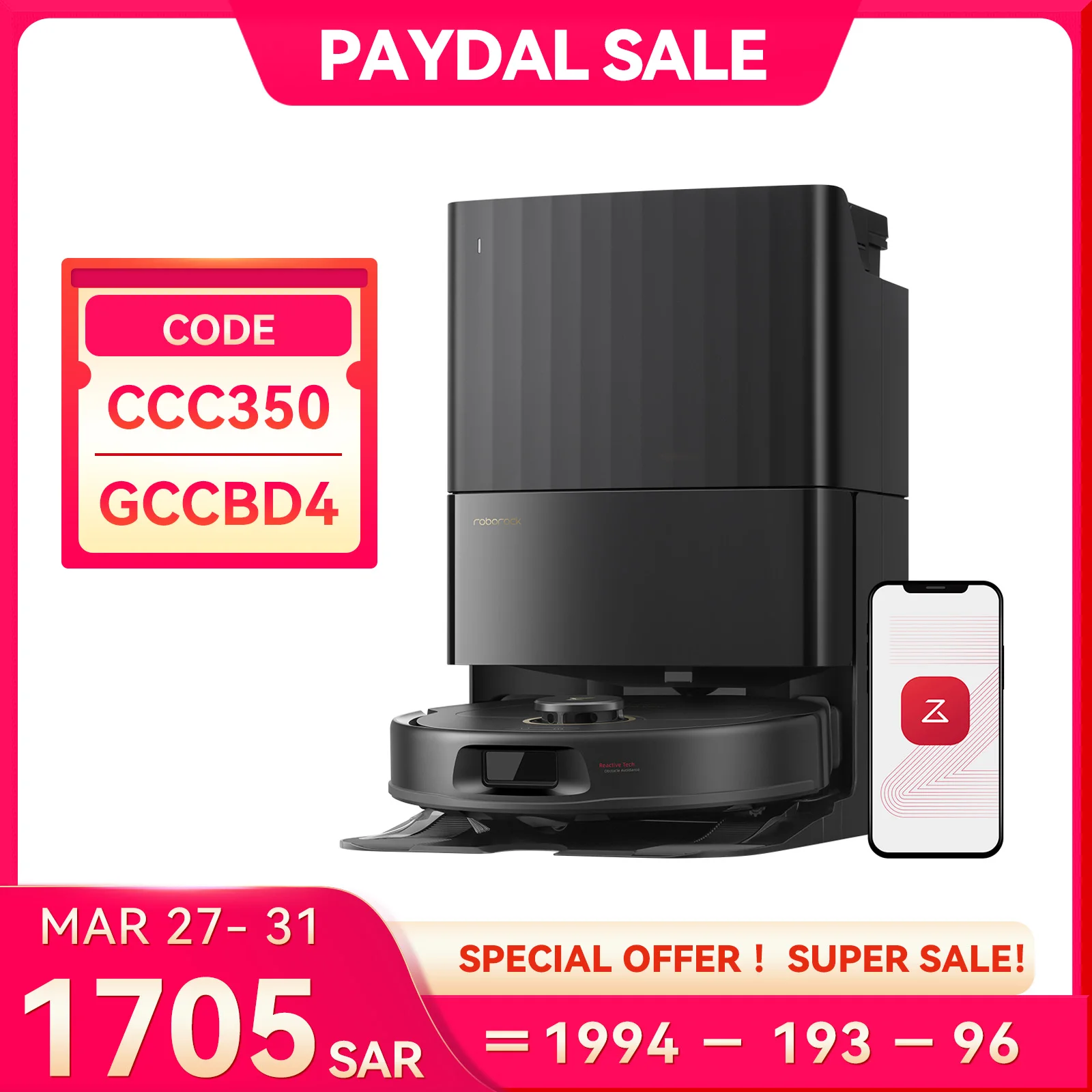 roborock Qrevo 5AE Robot Vacuum Cleaner 12000Pa Suction Dual Anti-Tangle Brushes Smart Obstacle Avoidance Auto Mop Washing