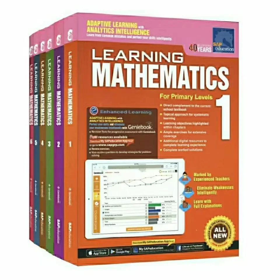 6 Books/Set SAP Learning Mathematics Book Grade 1-
