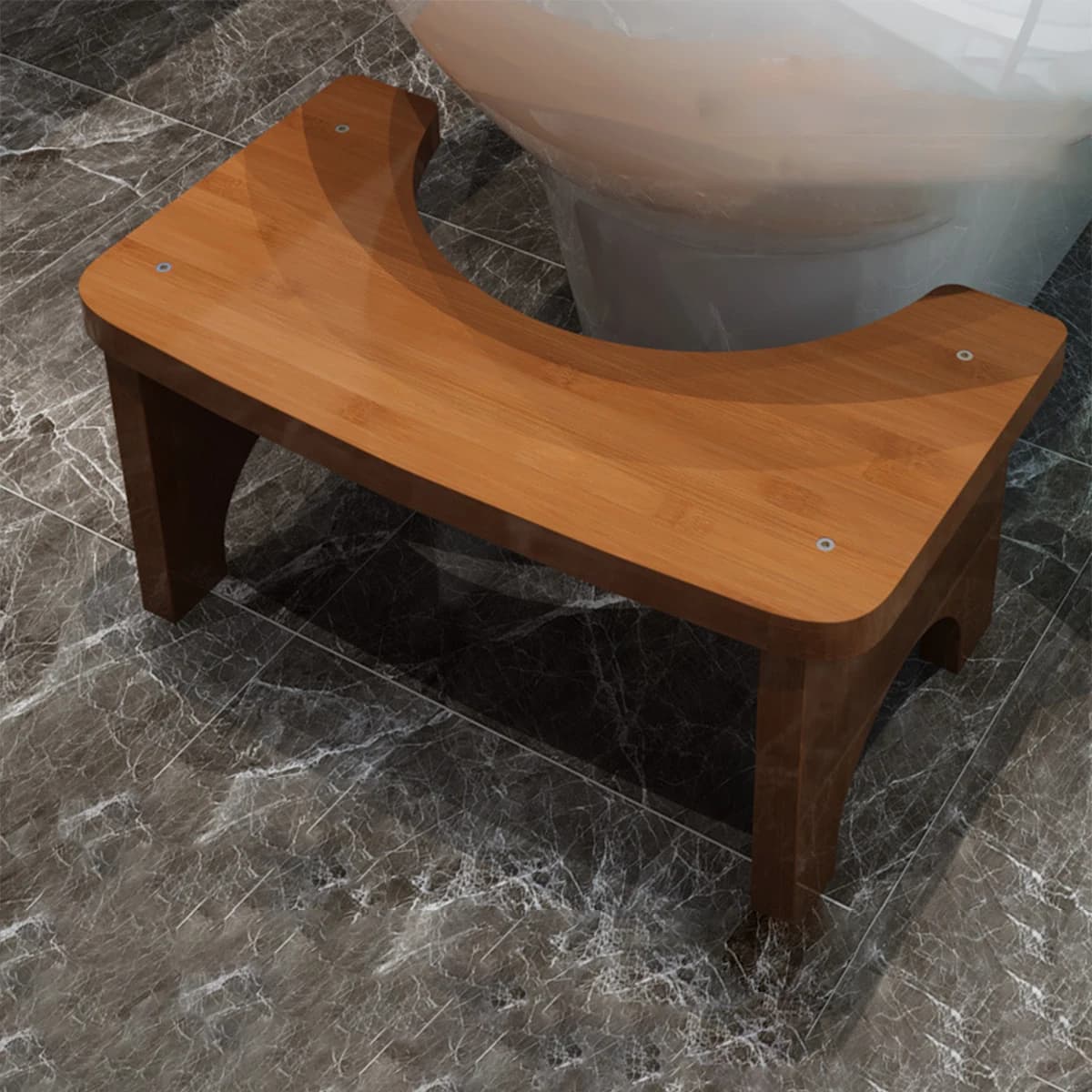 Sturdy Portable Bamboo Toilet Squat Stool for Adul