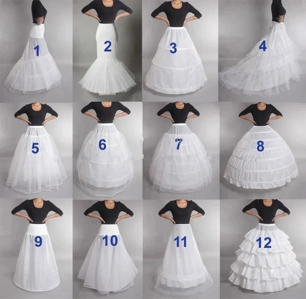 Puffy 6 Hoops Wedding Petticoat Crinoline Slip Bri