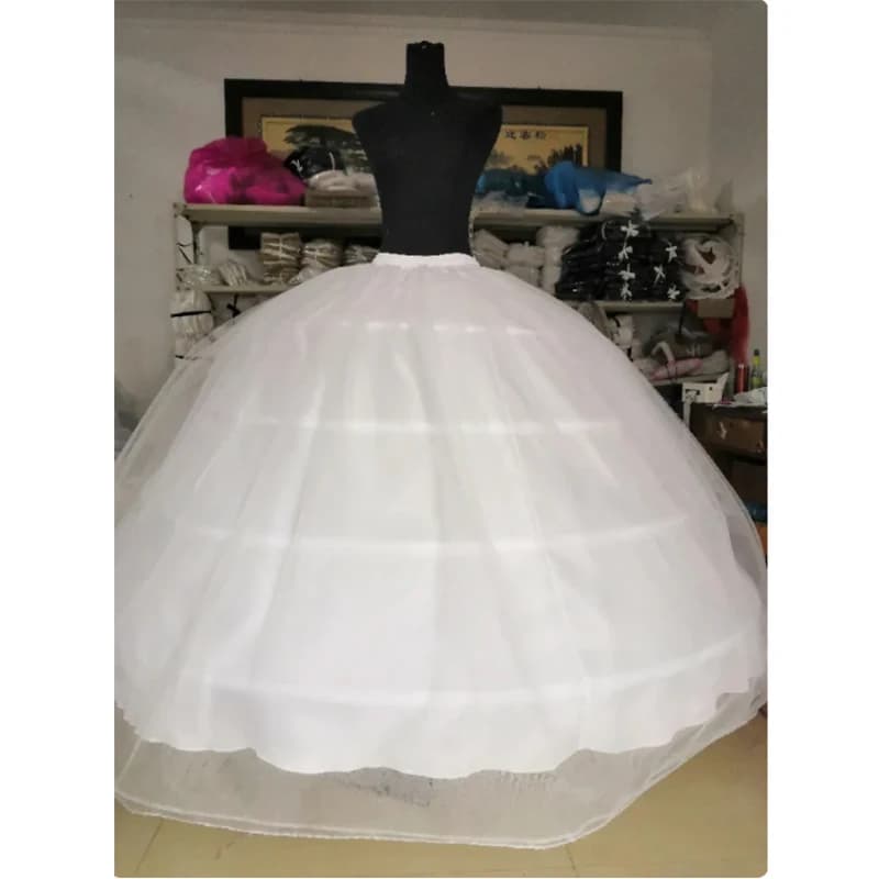 New Hot Sell 4 Hoops Big White Petticoat Super Flu