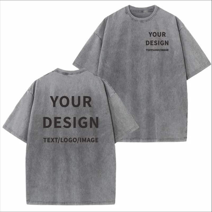 100% Cotton T-shirt Custom Logo Street Trend Short Sleeve T-shirt Embroidery Design European American Size Tops Printing Pattern