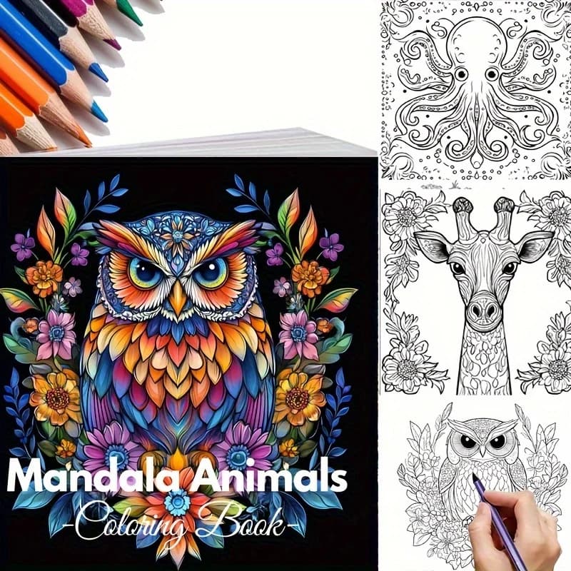 28 Pages Mandala Animals Coloring Book for Adult S