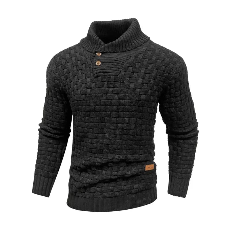 Men’s Sweater Winter Knitted Crew Neck Warm Soft Long Sleeve Pullover Textured Ribbed Edge Comfortable High Quality Top US Size