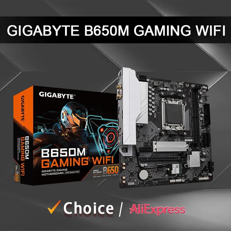 GIGABYTE B650M GAMING WIFI New Support for DDR5 M.2 AMD Ryzen 7000/8000/9000 series processors Socket AM5 Motherboard
