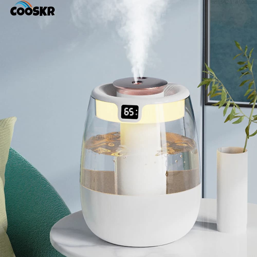 Air Humidifier Professional Large Capacity Double Spray Port Cool Mist Maker for Home Room Office Mute Desktop Air Humidifier