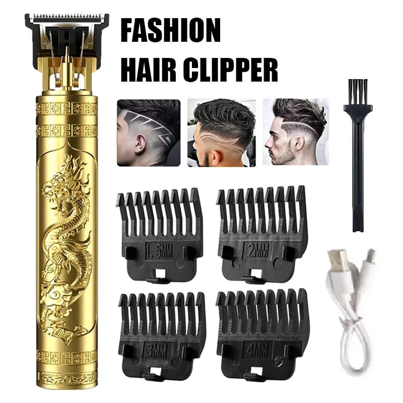 T9 Portable Vintage Hair Trimmer - USB Fast Charging Cordless Barber Clipper for Men's Beard Grooming  Hair Cutting Machine