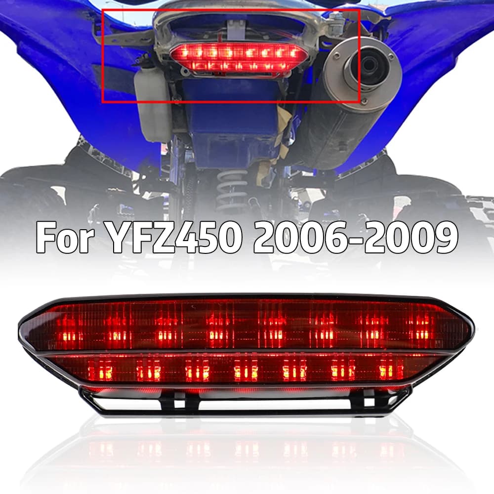 ATV LED Tail Light Brake Rear Light for Yamaha YFZ 450 2006 2007 2008 2009 Smoked Clear Lens