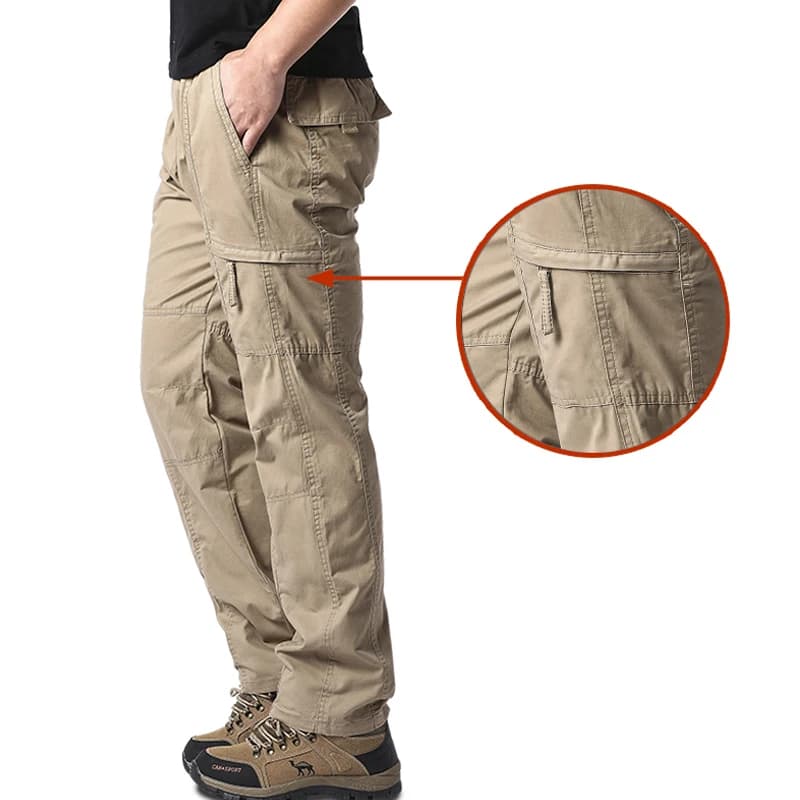High Quality Men's Cotton Cargo Pants Casual Multi