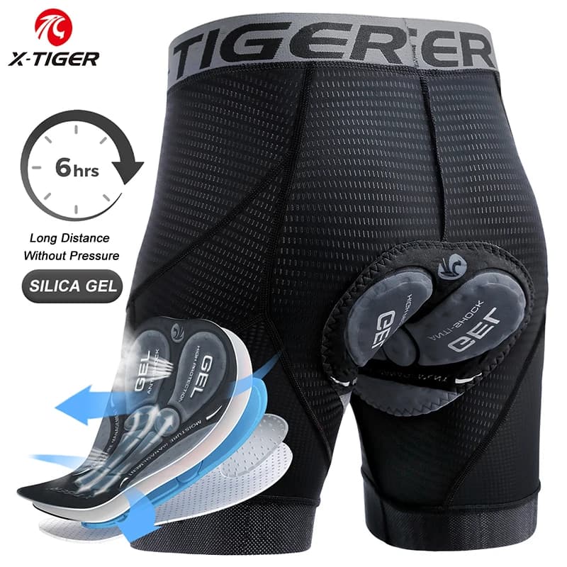 X-TIGER Men's Cycling Underwear Shorts 5D Padded S
