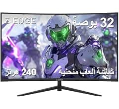 شاشة ألعاب UG32F منحنية 16:9 بدقة FHD 1920×1080 ومعدل تحديث عالي 240 هرتز ووقت استجابة فائق السرعة 1 مللي ثانية بتقنية AMD …