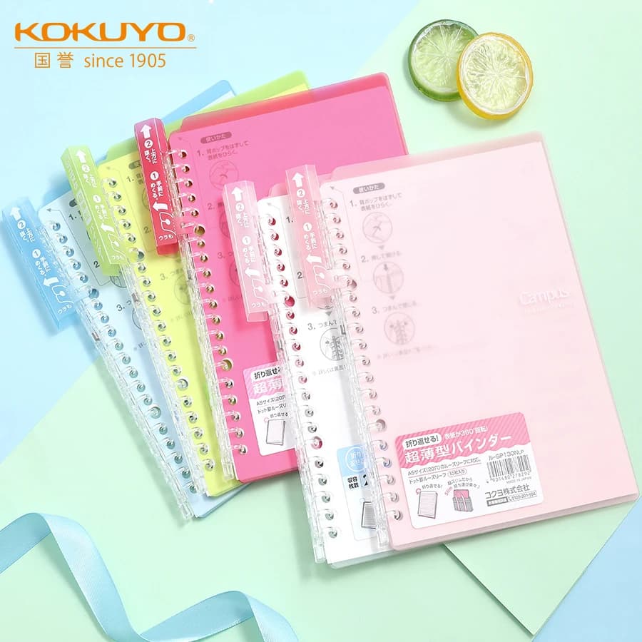 Japan Kokuyo Campus Smartring Loose-leaf Notebook Transparent Coil Loose-leaf Notebook A5/B5 10 Sheets Paper Convenient Notebook