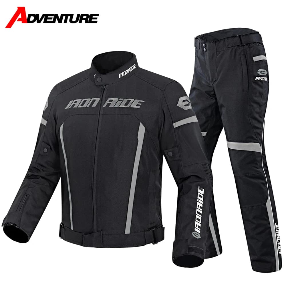 Motorcycle Jacket Waterproof Motorcross Jacket Pants Moto Jacket Windproof Riding Motorbike Clothes With Protective Gear M-3XL
