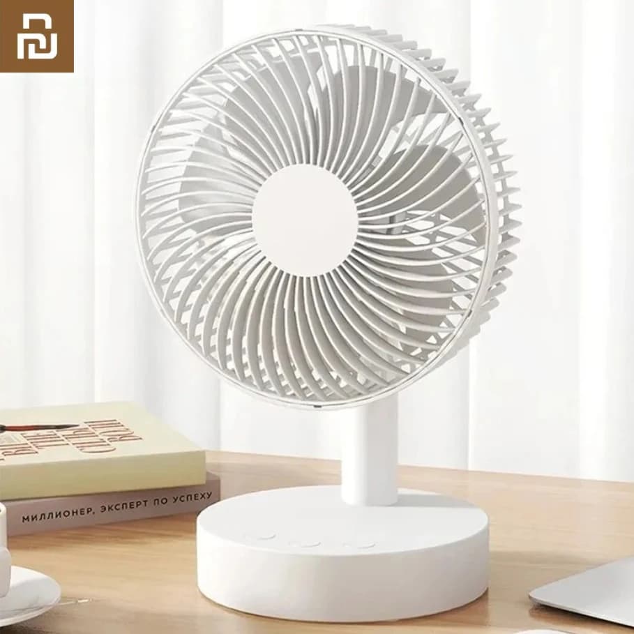 Youpin Fan Small White Desktop Timer Mute With Four-speed Adjustable Portable Fan Recharging Models Detachable Desk fan