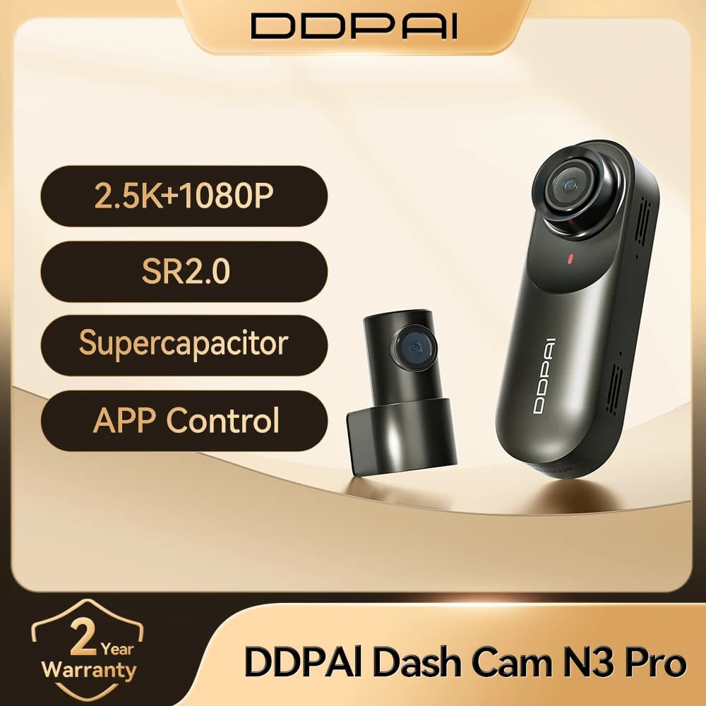 DDPAI Mola N3 Pro Dash Camera Driving Vehicle Cam Wifi Smart Connect Car Recorder 2.5K Car DVR Dash Camera