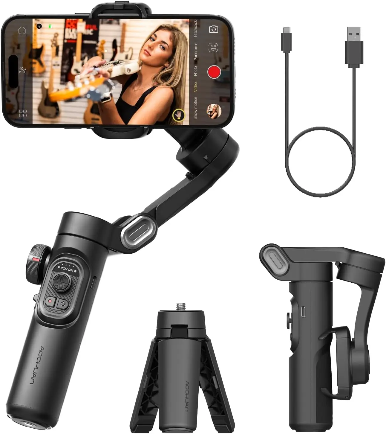AOCHUAN 3-Axis Handheld Gimbal Stabilizer SmartXE