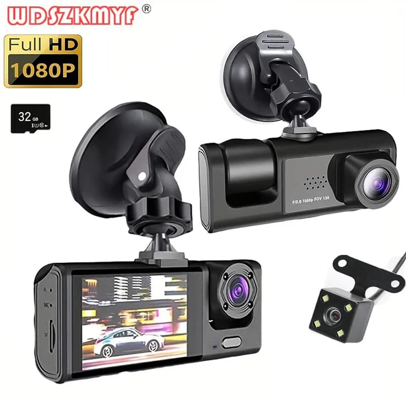 1080P Car Dvr 2/3 Camra Dash Cam for Cars Camera for Vehicle Recorder Video Front Optional Rear Camera Night Vision Dashcam