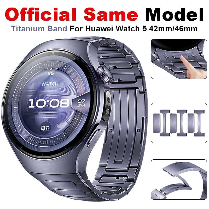 Original Titanium Strap for Huawei Watch 5 46MM No